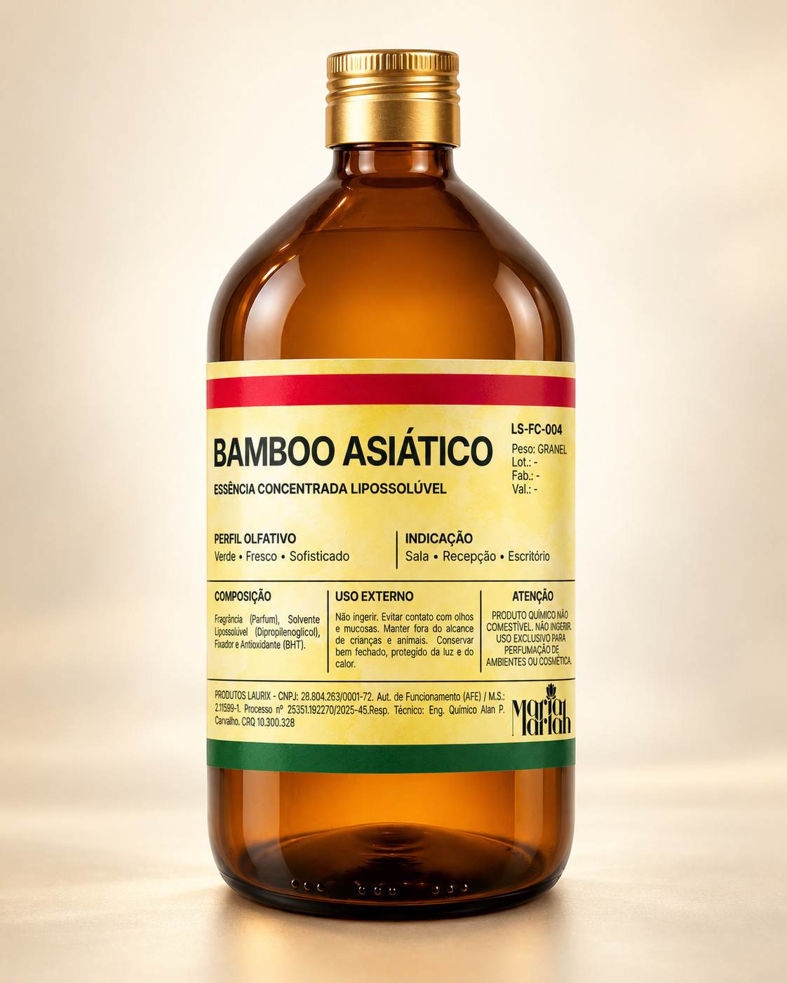 Essência Concentrada Lipossolúvel Bamboo Asiático - Maria Mariah