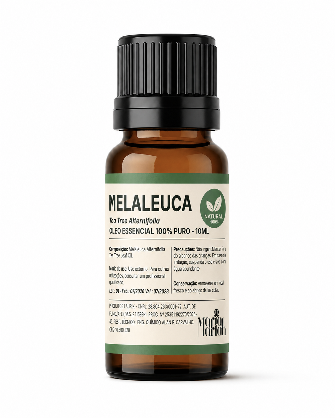 Óleo Essencial de Melaleuca 10ml - Maria Mariah